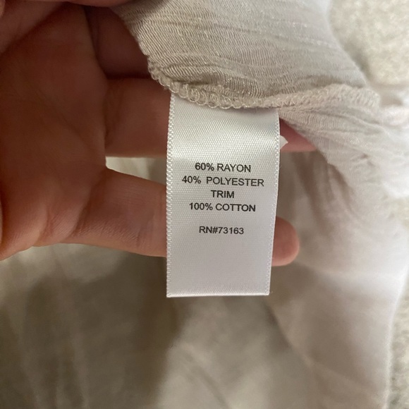 Spense Lightweight Crochet Detail Button Down Top Size 3X - Picture 4 of 4